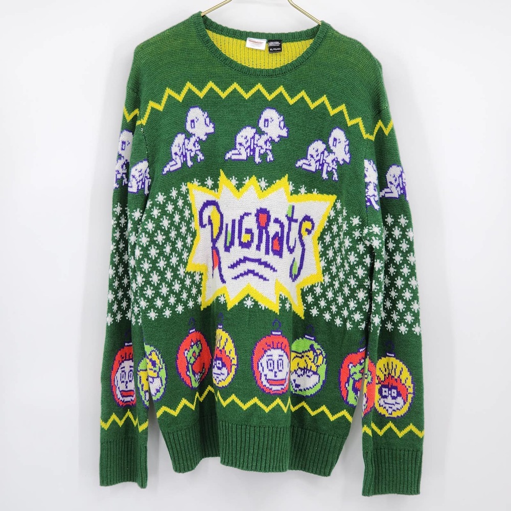 Urban Outfitters Sweaters Green Rugrats Holiday Sweater XL
